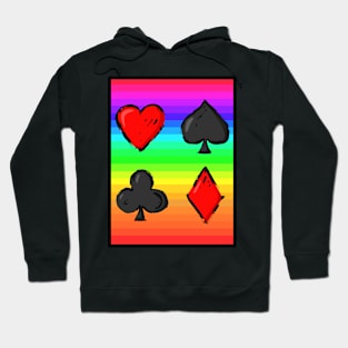 Rainbow Lucky Playing Card Hoodie